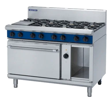 Blue Seal Evolution Series GE58D - 1200mm Gas Range Electric Convection Oven - JD Catering Equipment Solutions Ltd