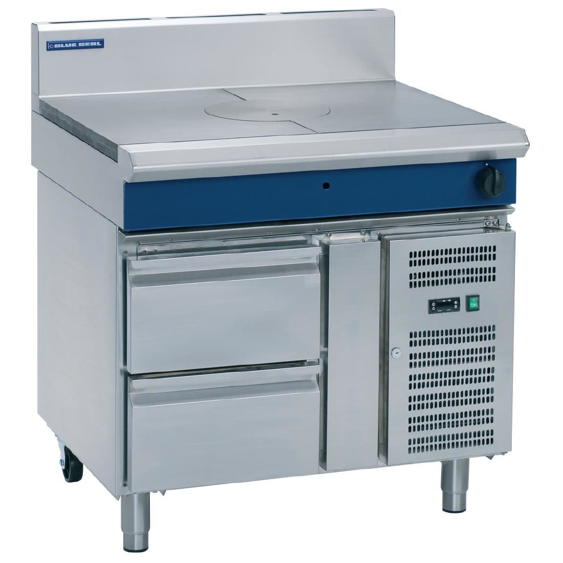 Blue Seal Evolution Target Top with Refrigerated Base Natural/LPG 900mm G57-RB JD Catering Equipment Solutions Ltd