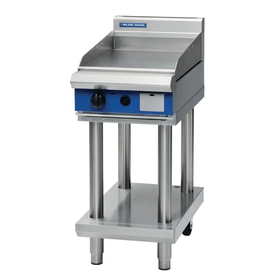 Blue Seal Natural/LPG 450mm Gas Griddle - Leg Stand GP513-LS - JD Catering Equipment Solutions Ltd