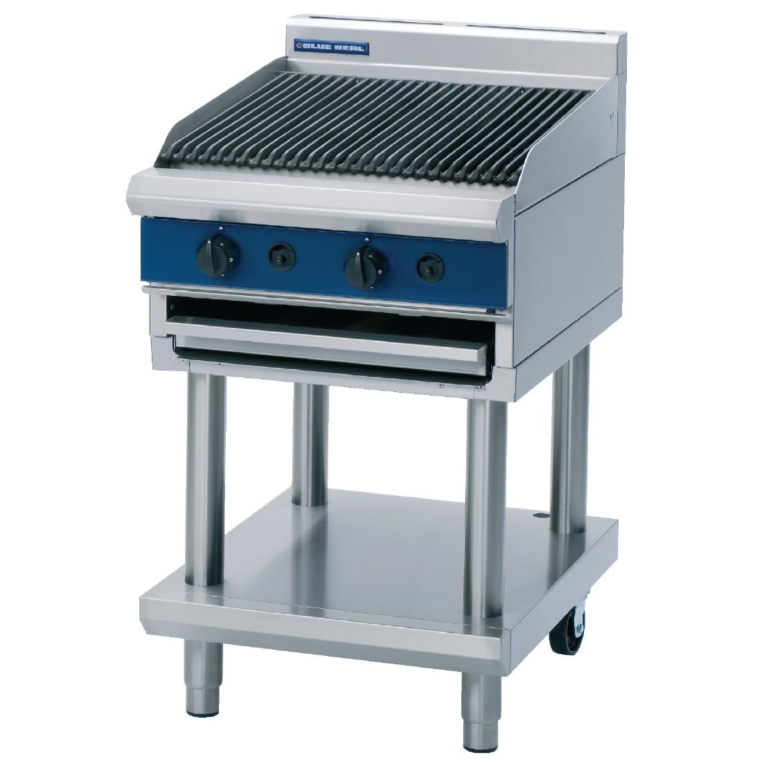 Blue Seal Natural/LPG Chargrill with leg stand G594LS JD Catering Equipment Solutions Ltd