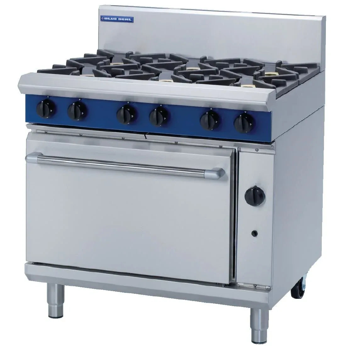 F245 Blue Seal Natural/LPG Oven Range G506D 6-burner - JD Catering Equipment Solutions Ltd