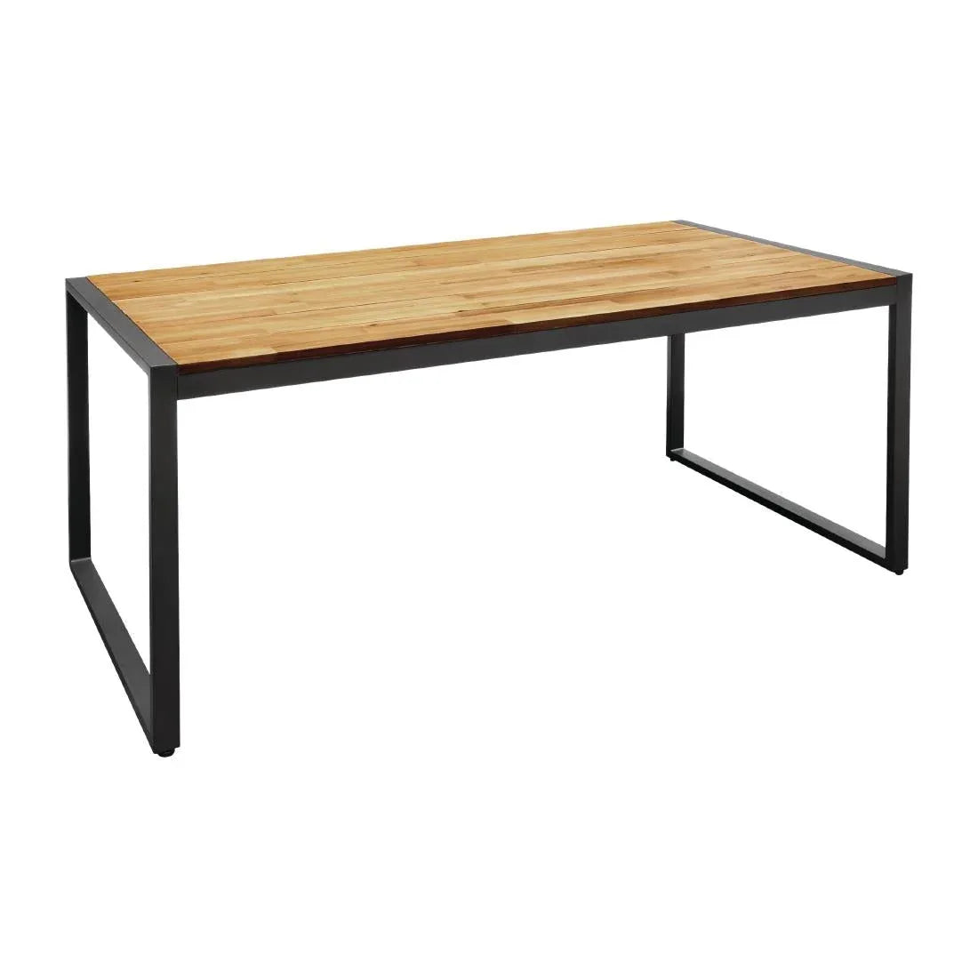 DS157 Bolero Acacia Wood and Steel Rectangular Industrial Table 1800mm - JD Catering Equipment Solutions Ltd