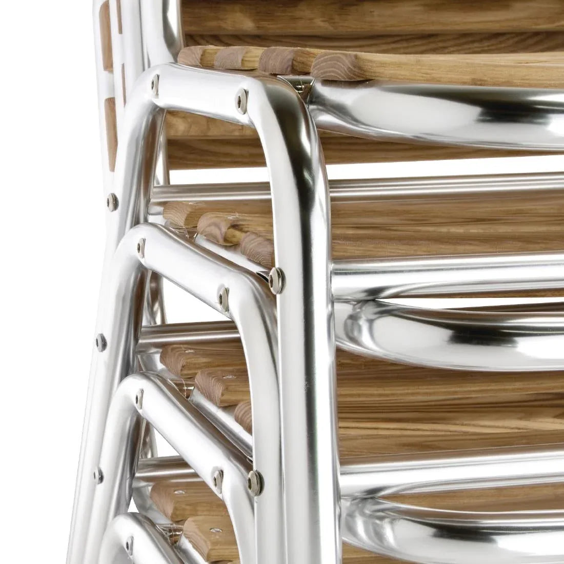GK997 Bolero Aluminium & Ash Bistro Sidechair (Pack 4) - JD Catering Equipment Solutions Ltd