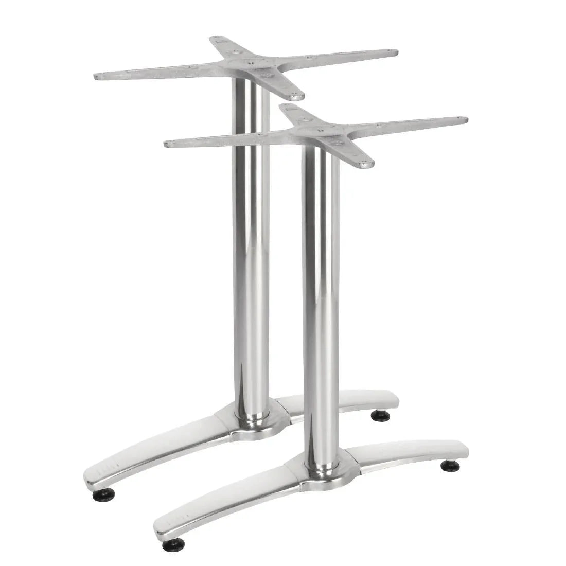 GH985 Bolero Aluminium Twin Leg Table Base (Pack of 2) - JD Catering Equipment Solutions Ltd