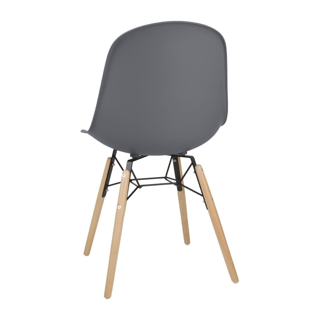 Bolero Arlo Side Chairs Dark  (Pack of 2) JD Catering Equipment Solutions Ltd