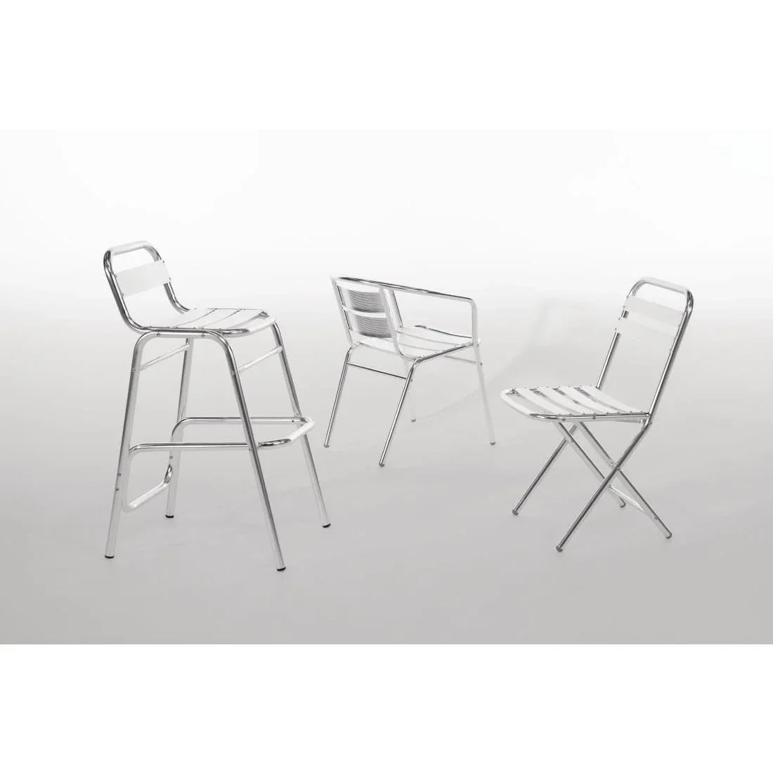 U419 Bolero Armchair Alu. - 530x580x735mm (Pack 4) - JD Catering Equipment Solutions Ltd