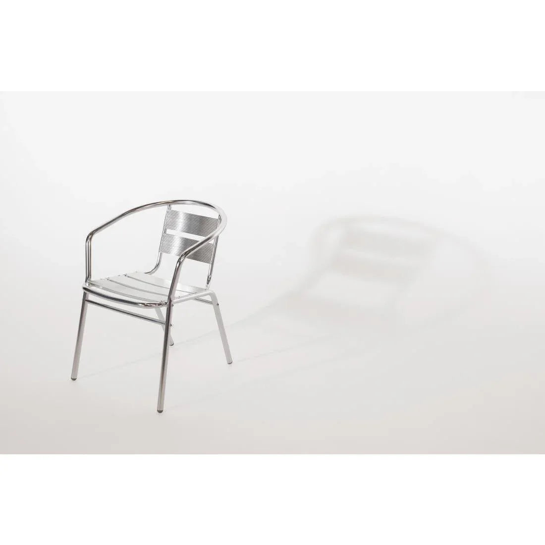 U419 Bolero Armchair Alu. - 530x580x735mm (Pack 4) - JD Catering Equipment Solutions Ltd