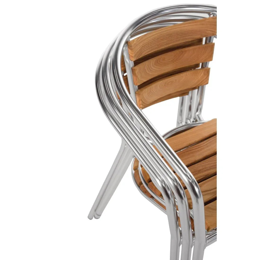 U421 Bolero Armchair Alu. & Ash - 570Wx560Dx760mmH (Pack 4) - JD Catering Equipment Solutions Ltd