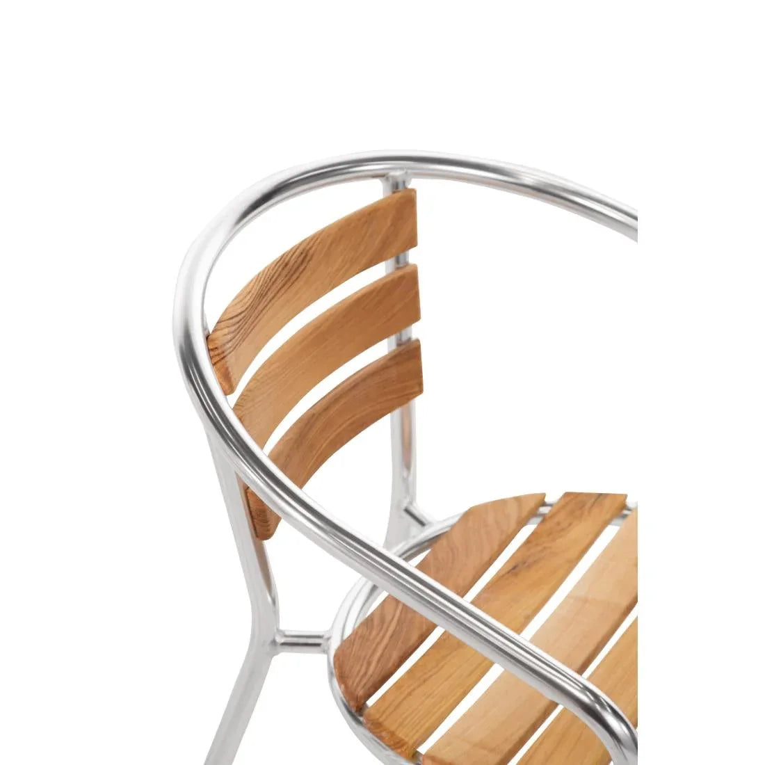 U421 Bolero Armchair Alu. & Ash - 570Wx560Dx760mmH (Pack 4) - JD Catering Equipment Solutions Ltd