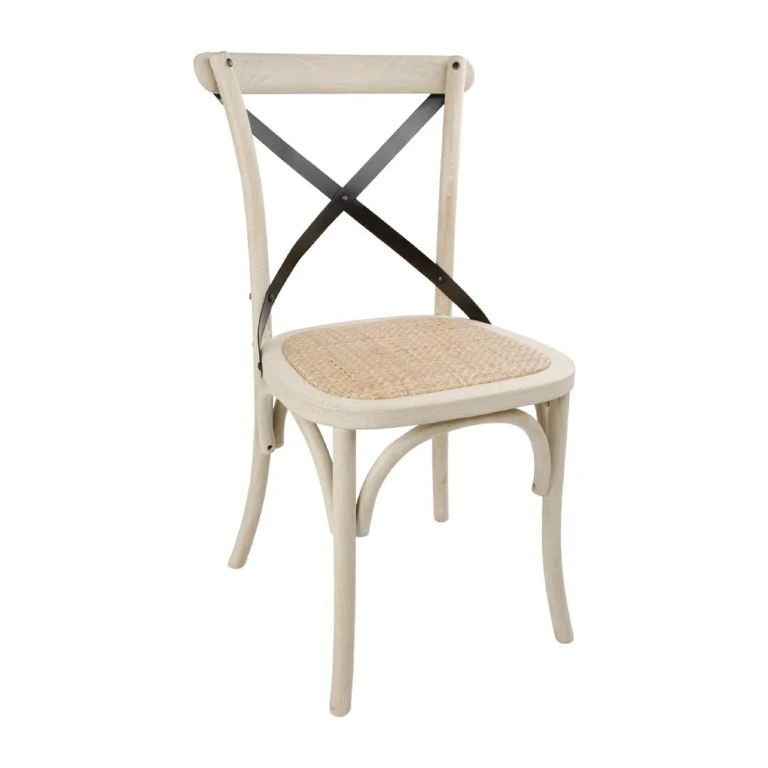 DR306 Bolero Bentwood Chairs with Metal Cross Backrest (Pack of 2) - JD Catering Equipment Solutions Ltd