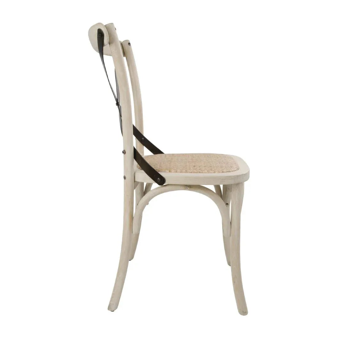 DR306 Bolero Bentwood Chairs with Metal Cross Backrest (Pack of 2) - JD Catering Equipment Solutions Ltd