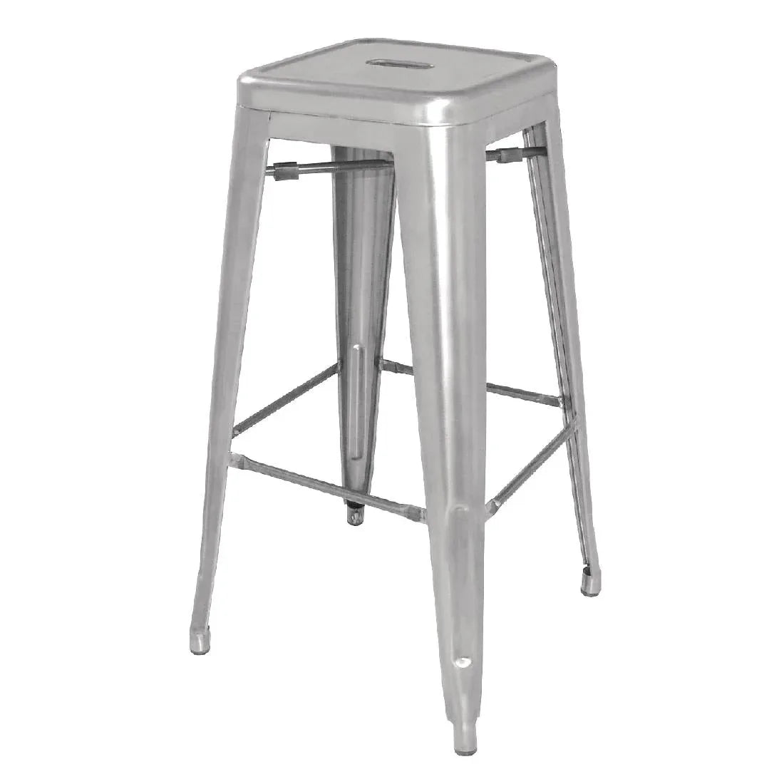 DL876 Bolero Bistro Galvanised Steel High Stool (Pack of 4) - JD Catering Equipment Solutions Ltd