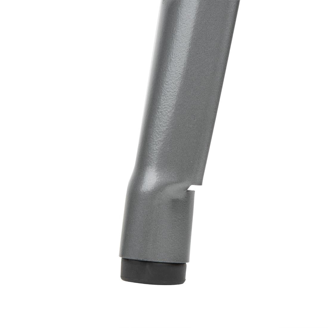 Bolero Bistro High Stool With Backrest Gun Metal (Pack of 4) JD Catering Equipment Solutions Ltd