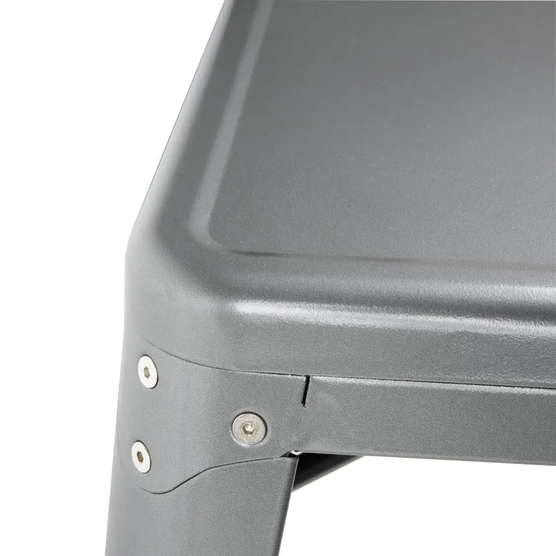 DM904 Bolero Bistro Square Steel Table Gun Metal 668mm (Single) - JD Catering Equipment Solutions Ltd