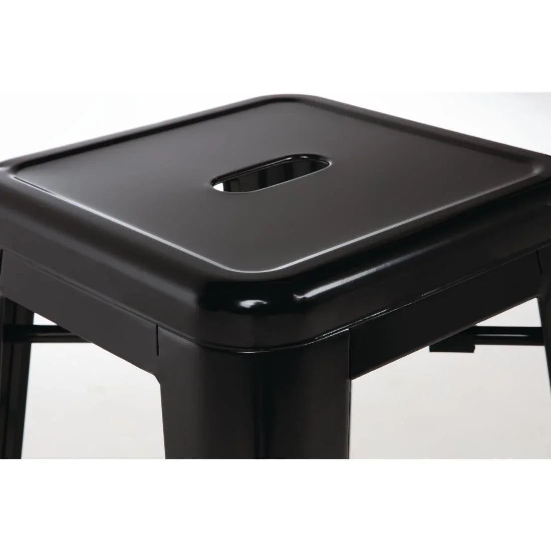DL881 Bolero Bistro Steel High Stool Black (Pack of 4) - JD Catering Equipment Solutions Ltd
