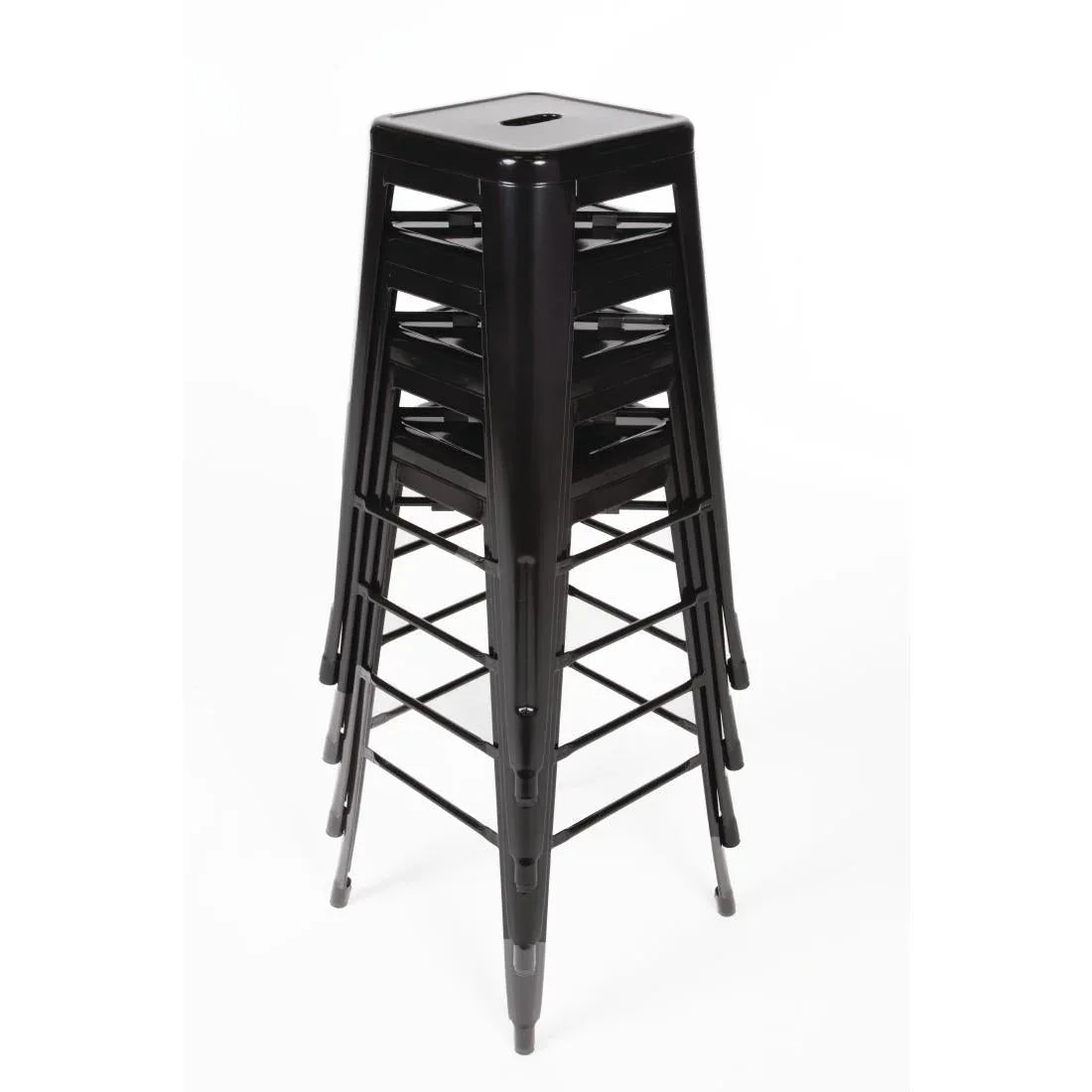 DL881 Bolero Bistro Steel High Stool Black (Pack of 4) - JD Catering Equipment Solutions Ltd