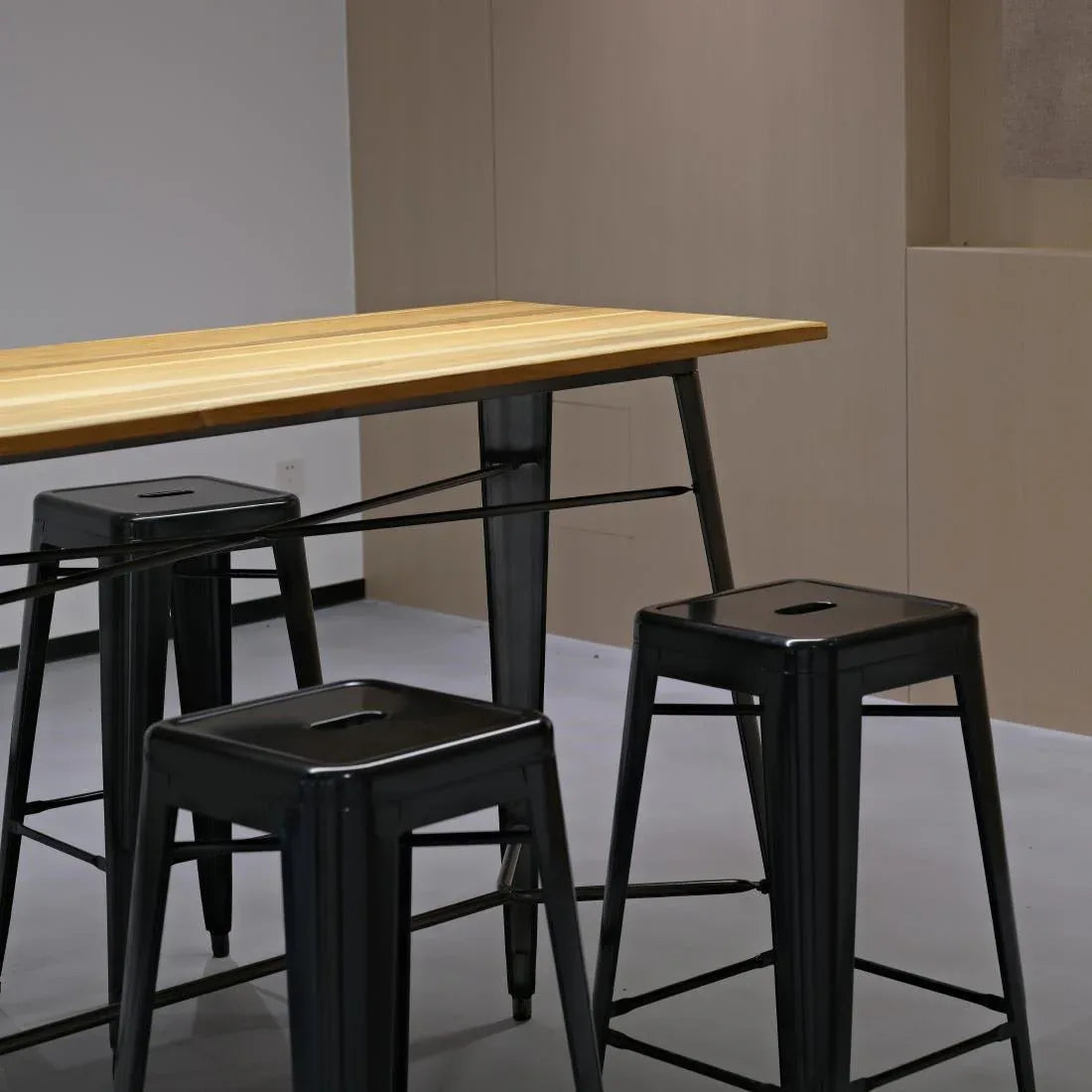 DL881 Bolero Bistro Steel High Stool Black (Pack of 4) - JD Catering Equipment Solutions Ltd