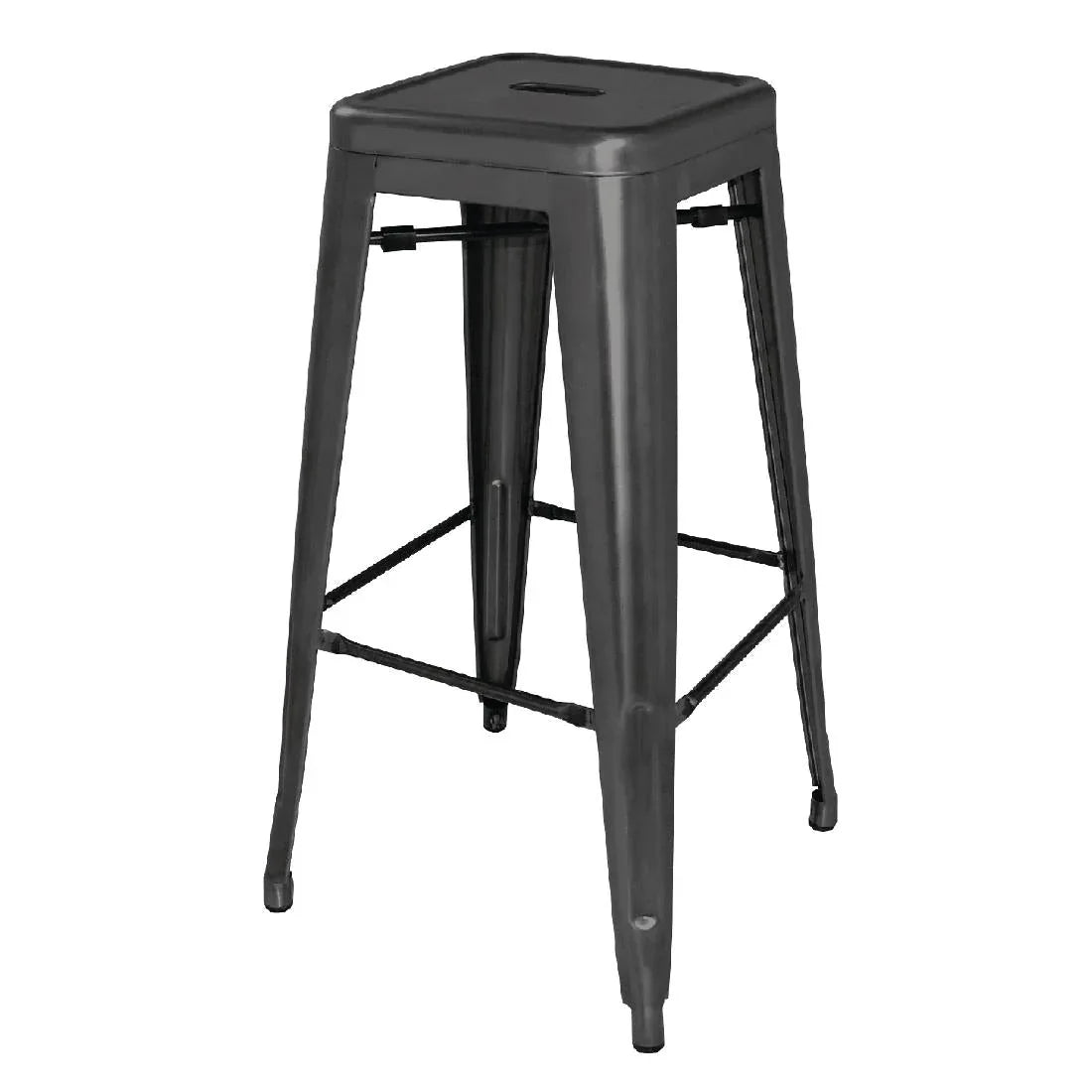 DL881 Bolero Bistro Steel High Stool Black (Pack of 4) - JD Catering Equipment Solutions Ltd