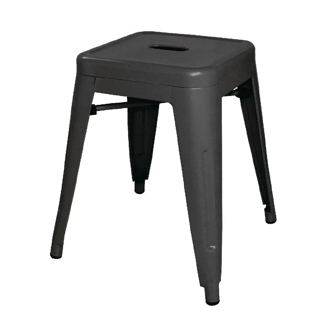 DL880 Bolero Bistro Steel Low Stool Black (Pack Of 4) - JD Catering Equipment Solutions Ltd
