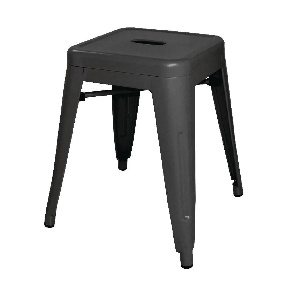 DL880 Bolero Bistro Steel Low Stool Black (Pack Of 4) - JD Catering Equipment Solutions Ltd