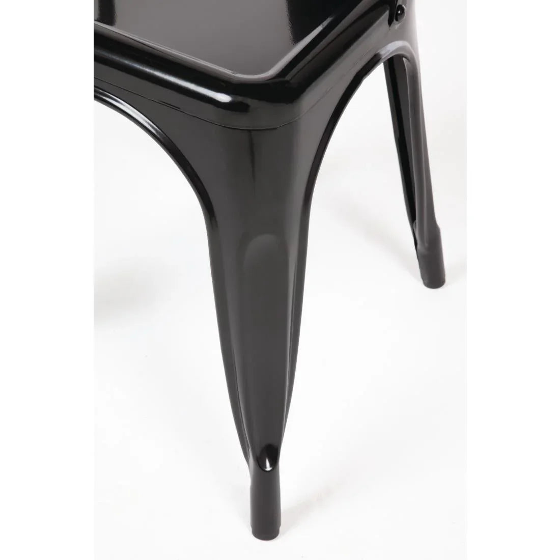 GL331 Bolero Bistro Steel Side Chair Black (Pack 4) GL331 - JD Catering Equipment Solutions Ltd