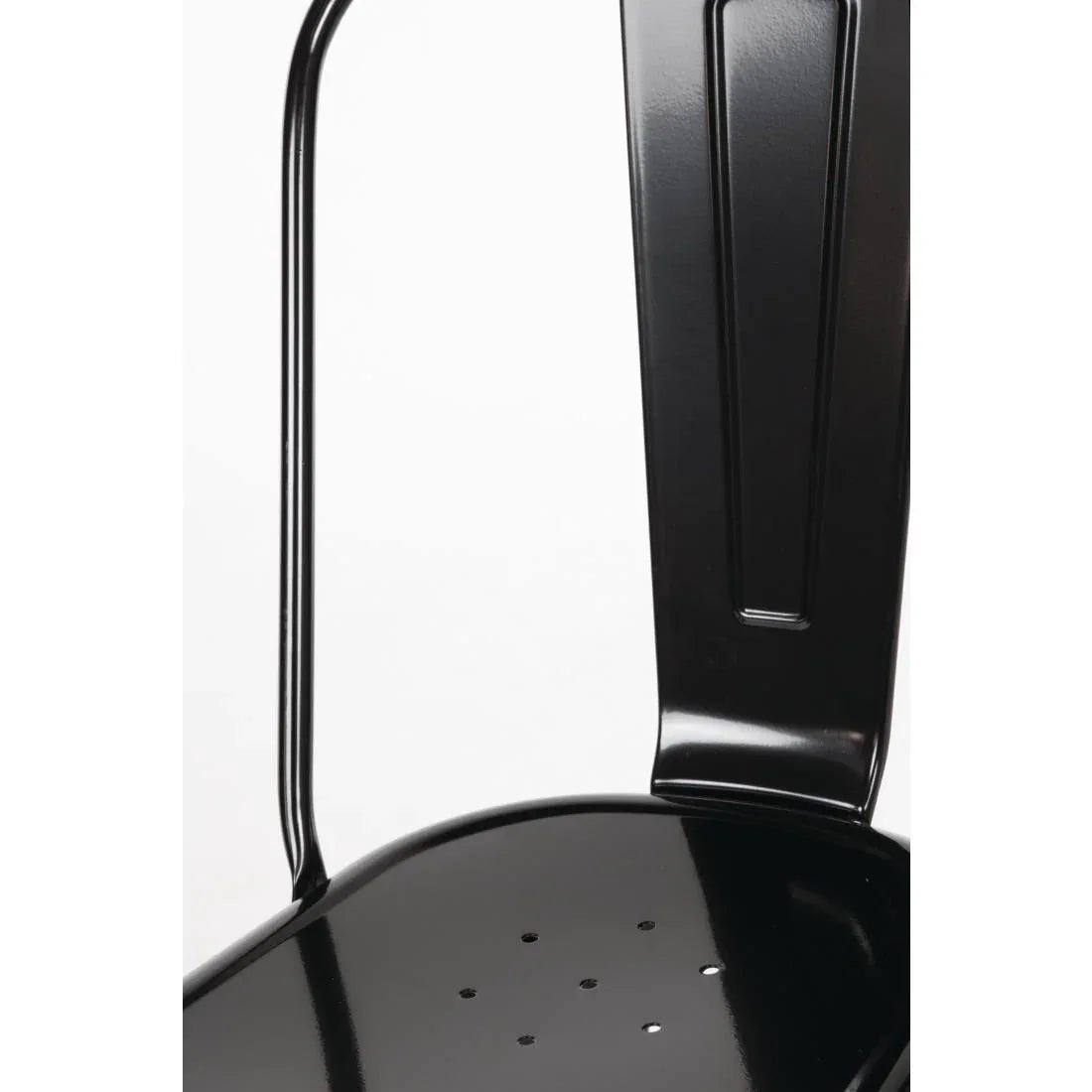 GL331 Bolero Bistro Steel Side Chair Black (Pack 4) GL331 - JD Catering Equipment Solutions Ltd