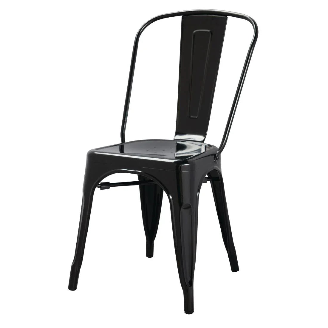 GL331 Bolero Bistro Steel Side Chair Black (Pack 4) GL331 - JD Catering Equipment Solutions Ltd