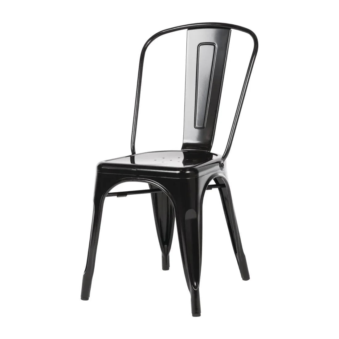 GL331 Bolero Bistro Steel Side Chair Black (Pack 4) GL331 - JD Catering Equipment Solutions Ltd