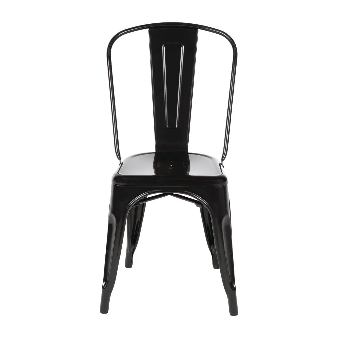 GL331 Bolero Bistro Steel Side Chair Black (Pack 4) GL331 - JD Catering Equipment Solutions Ltd