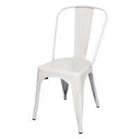 Bolero Bistro Steel Side Chair White (Pack of 4) JD Catering Equipment Solutions Ltd