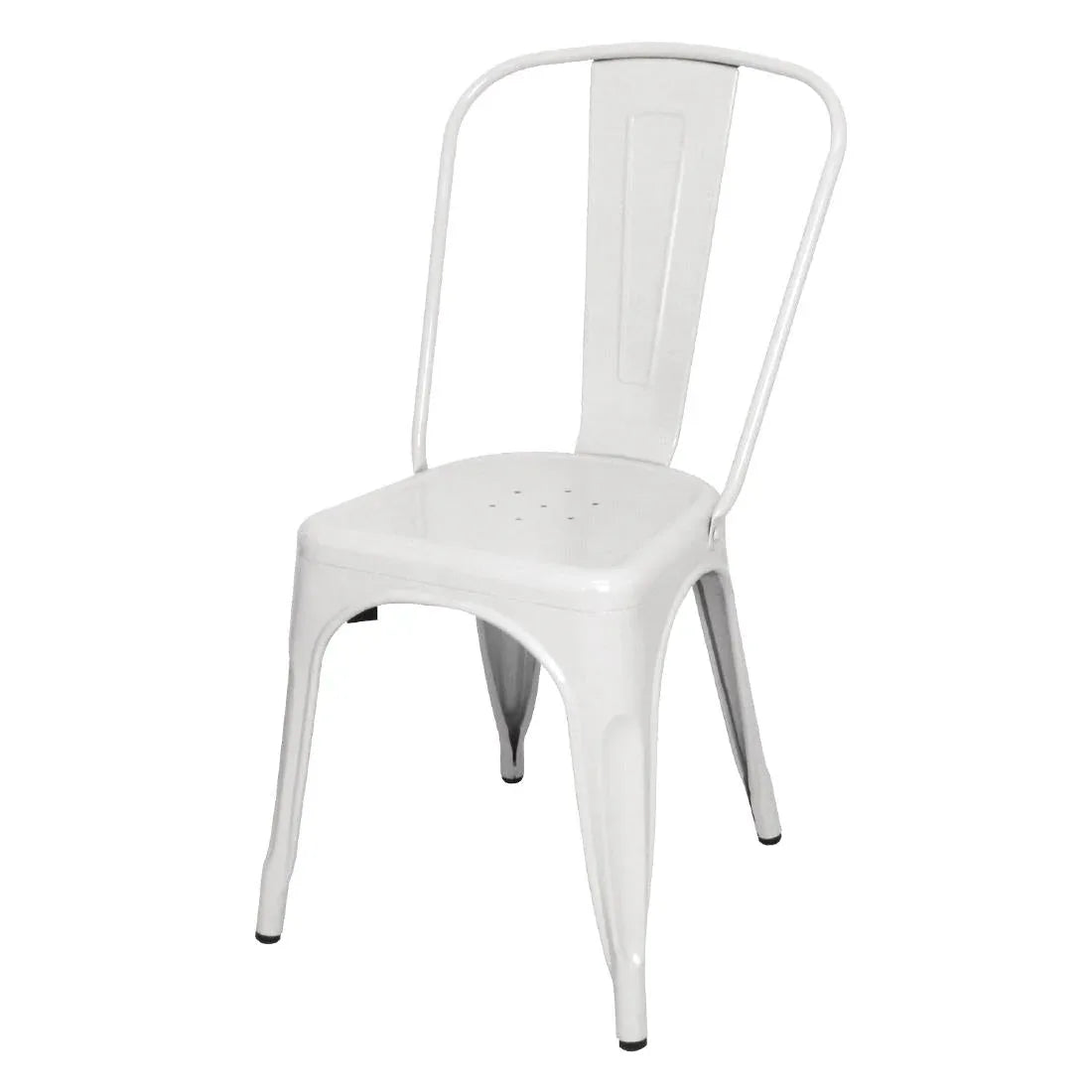GL332 Bolero Bistro Steel Side Chair White (Pack of 4) - JD Catering Equipment Solutions Ltd
