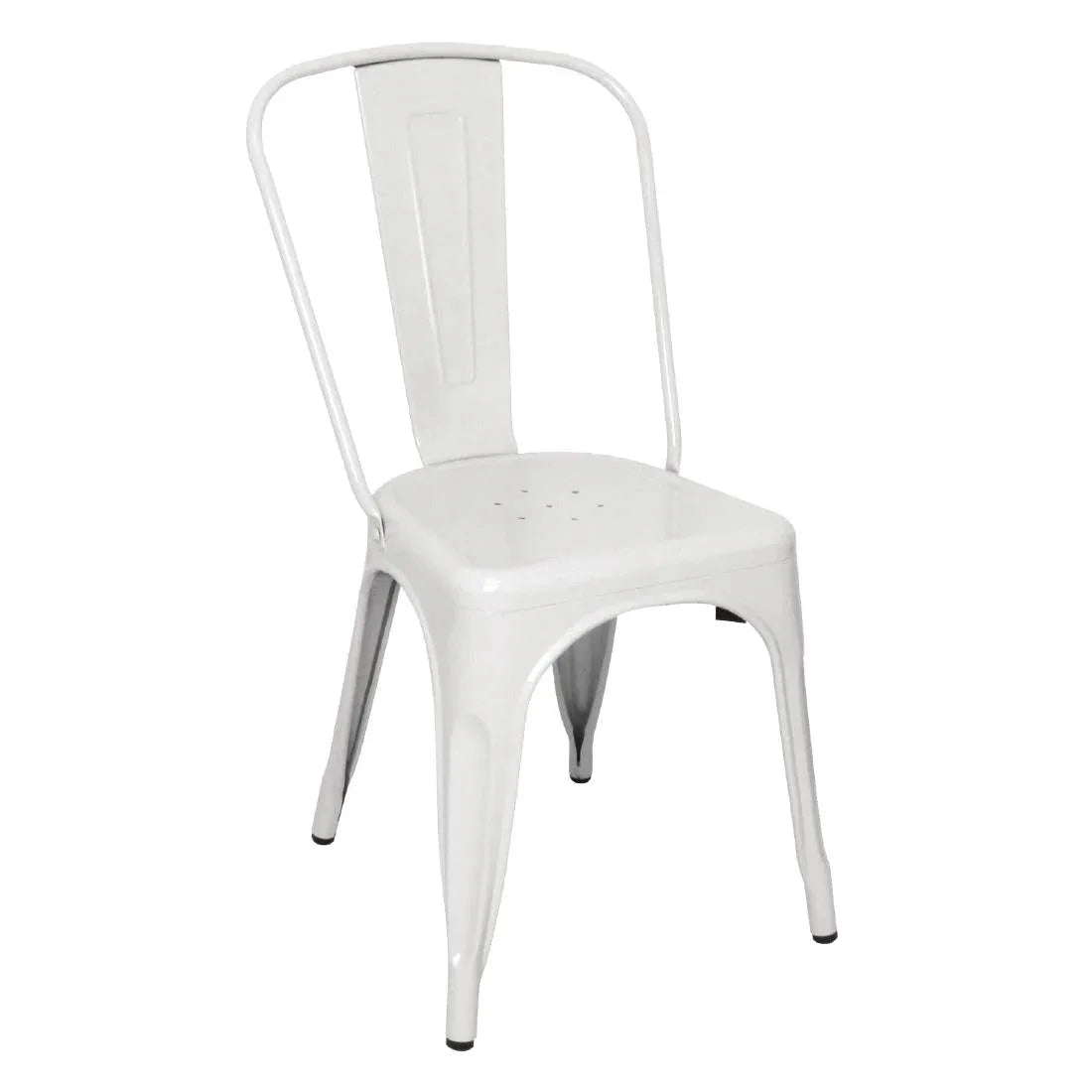 GL332 Bolero Bistro Steel Side Chair White (Pack of 4) - JD Catering Equipment Solutions Ltd