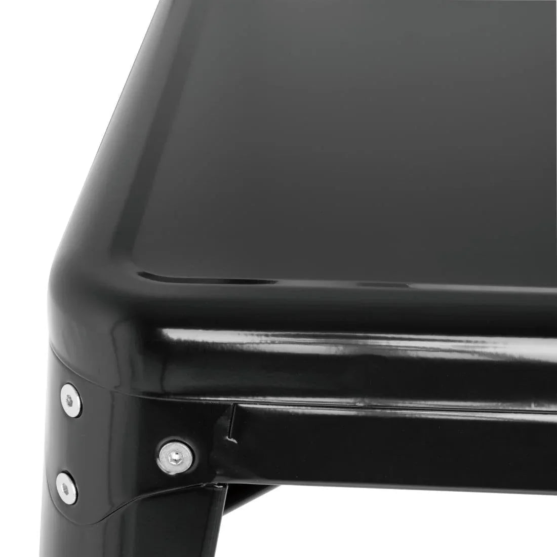GC867 Bolero Bistro Steel Square Table Black 668mm (Single) GC867 - JD Catering Equipment Solutions Ltd