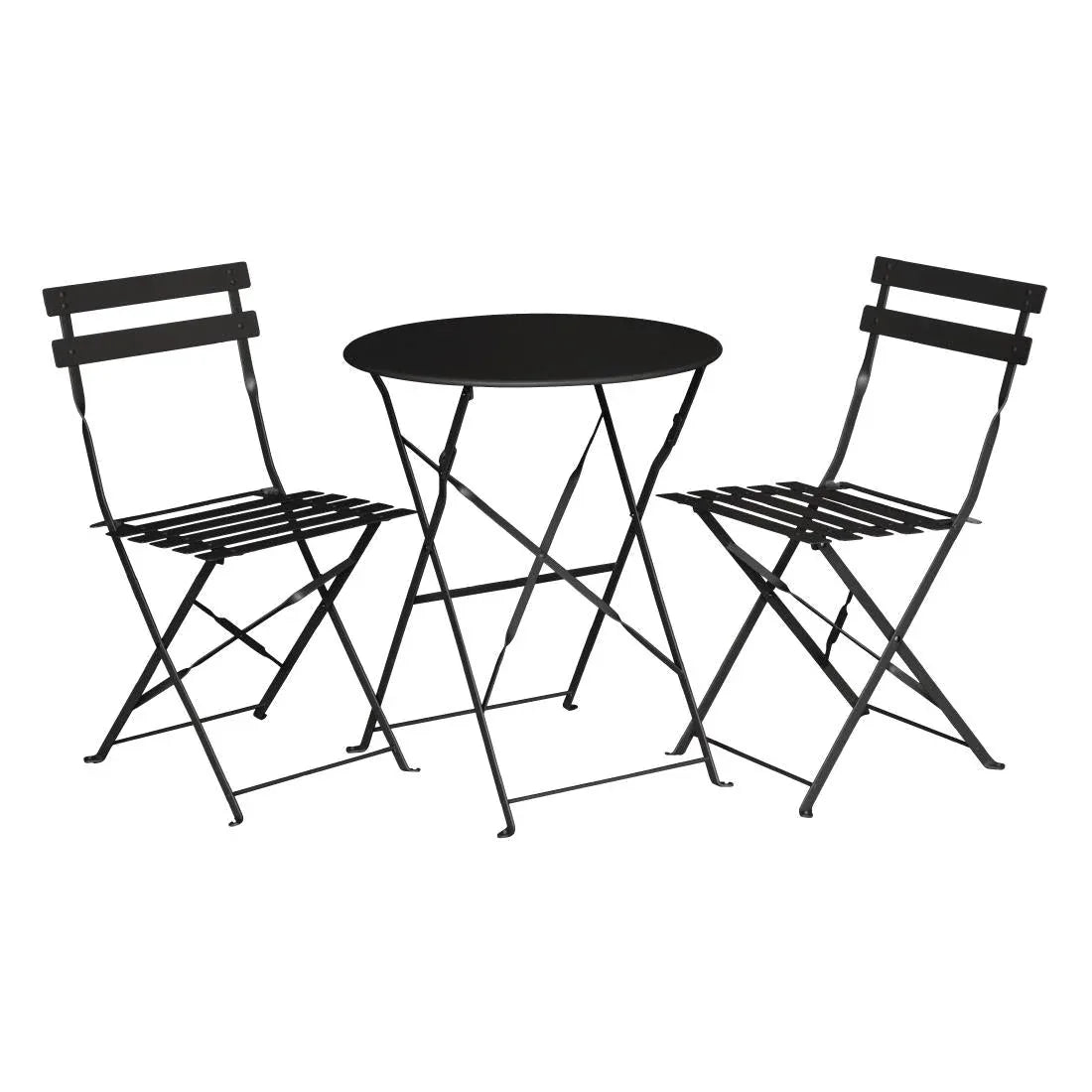 GH558 Bolero Black Pavement Style Steel Table 595mm - JD Catering Equipment Solutions Ltd