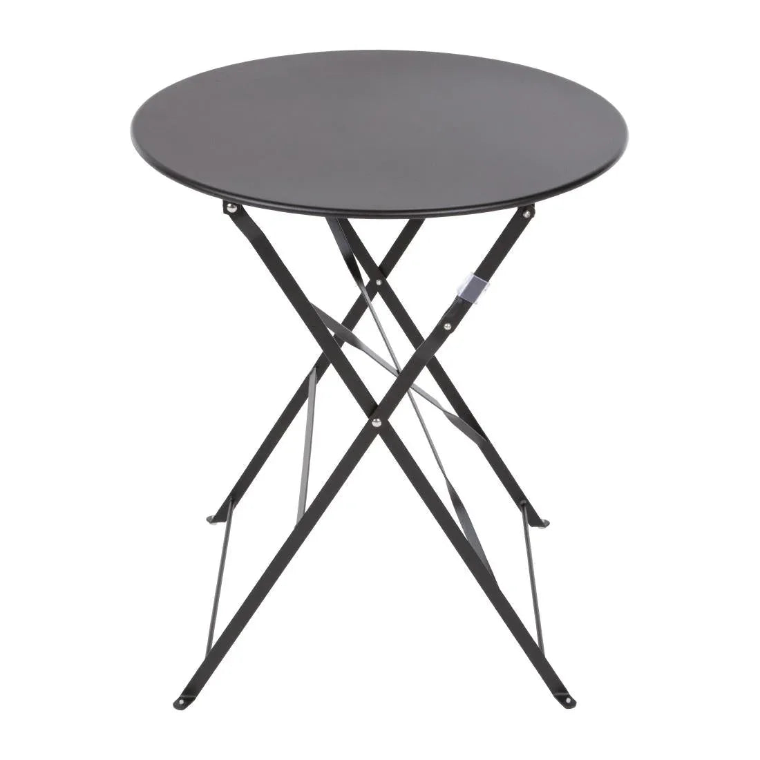 GH558 Bolero Black Pavement Style Steel Table 595mm - JD Catering Equipment Solutions Ltd