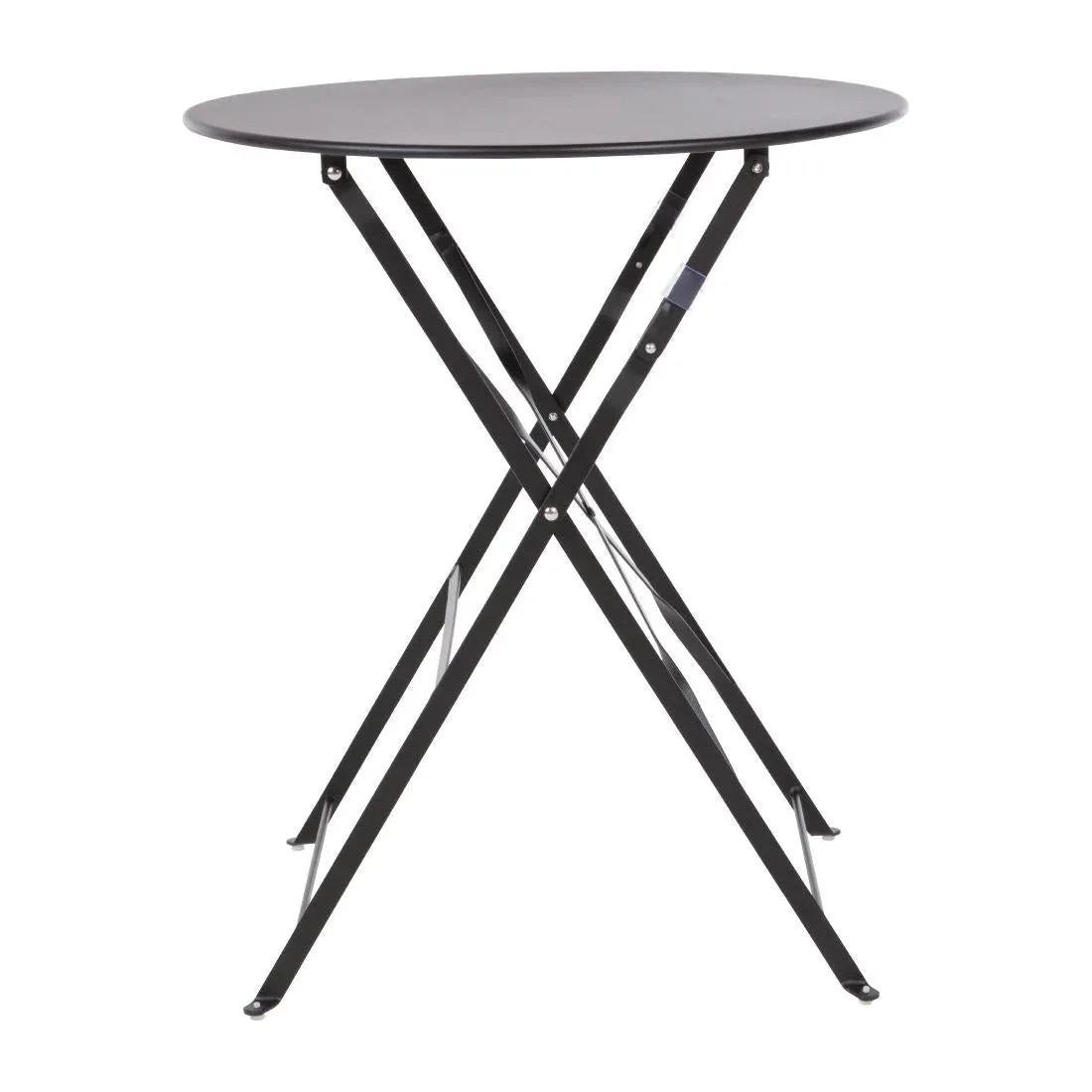 GH558 Bolero Black Pavement Style Steel Table 595mm - JD Catering Equipment Solutions Ltd