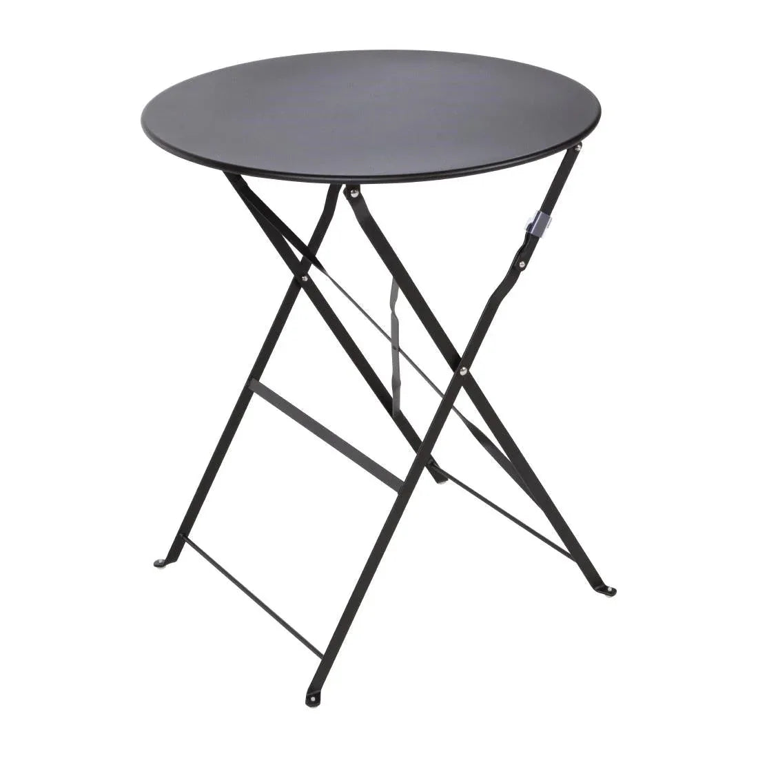 GH558 Bolero Black Pavement Style Steel Table 595mm - JD Catering Equipment Solutions Ltd