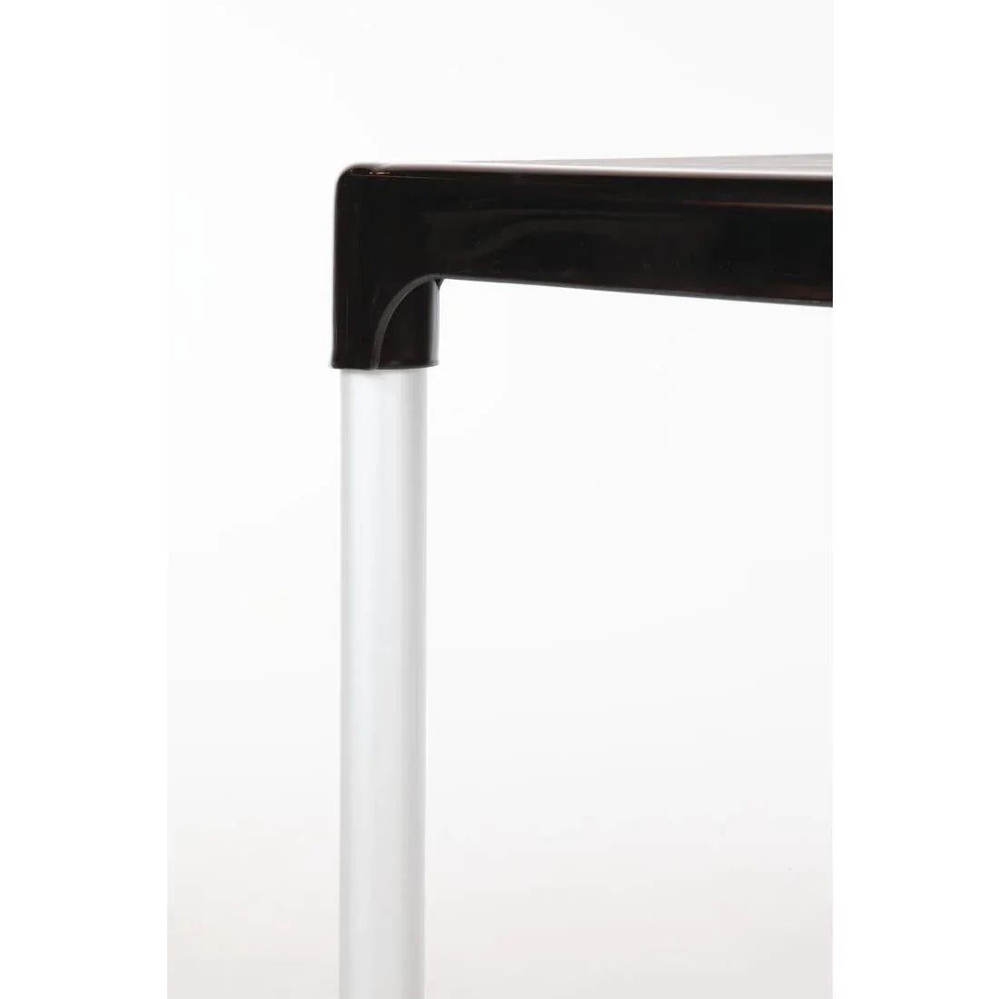 GJ970 Bolero Black Square Table with Aluminium Legs 750mm - JD Catering Equipment Solutions Ltd