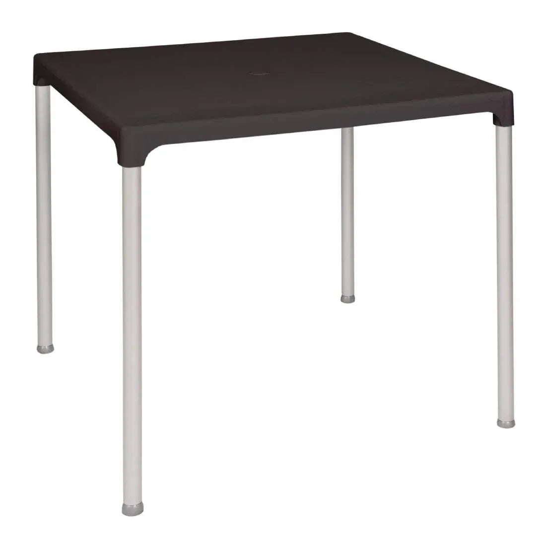 GJ970 Bolero Black Square Table with Aluminium Legs 750mm - JD Catering Equipment Solutions Ltd