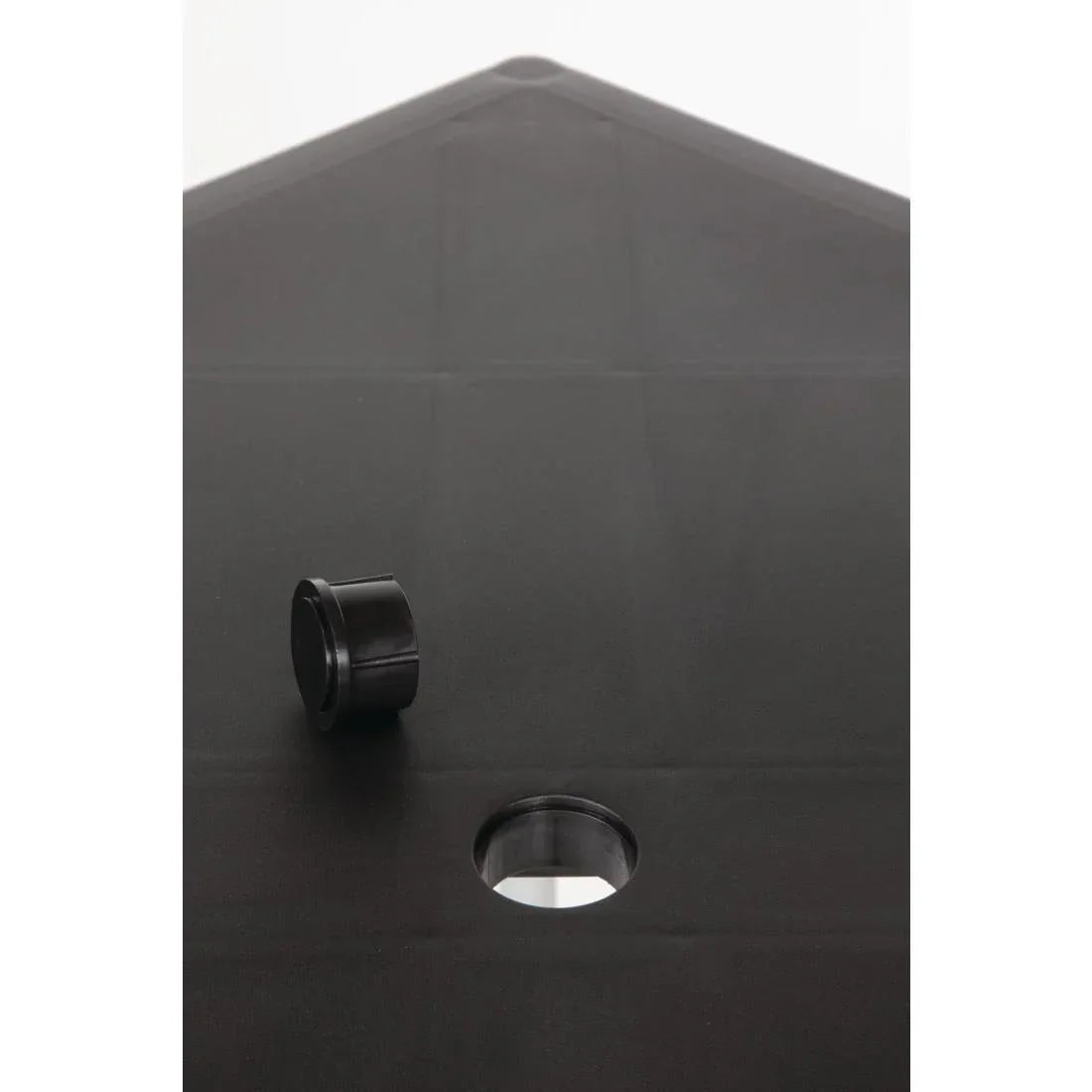 GJ970 Bolero Black Square Table with Aluminium Legs 750mm - JD Catering Equipment Solutions Ltd