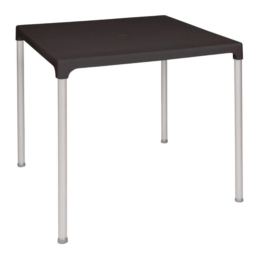 GJ970 Bolero Black Square Table with Aluminium Legs 750mm - JD Catering Equipment Solutions Ltd