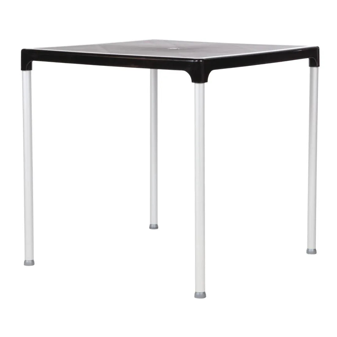 GJ970 Bolero Black Square Table with Aluminium Legs 750mm - JD Catering Equipment Solutions Ltd