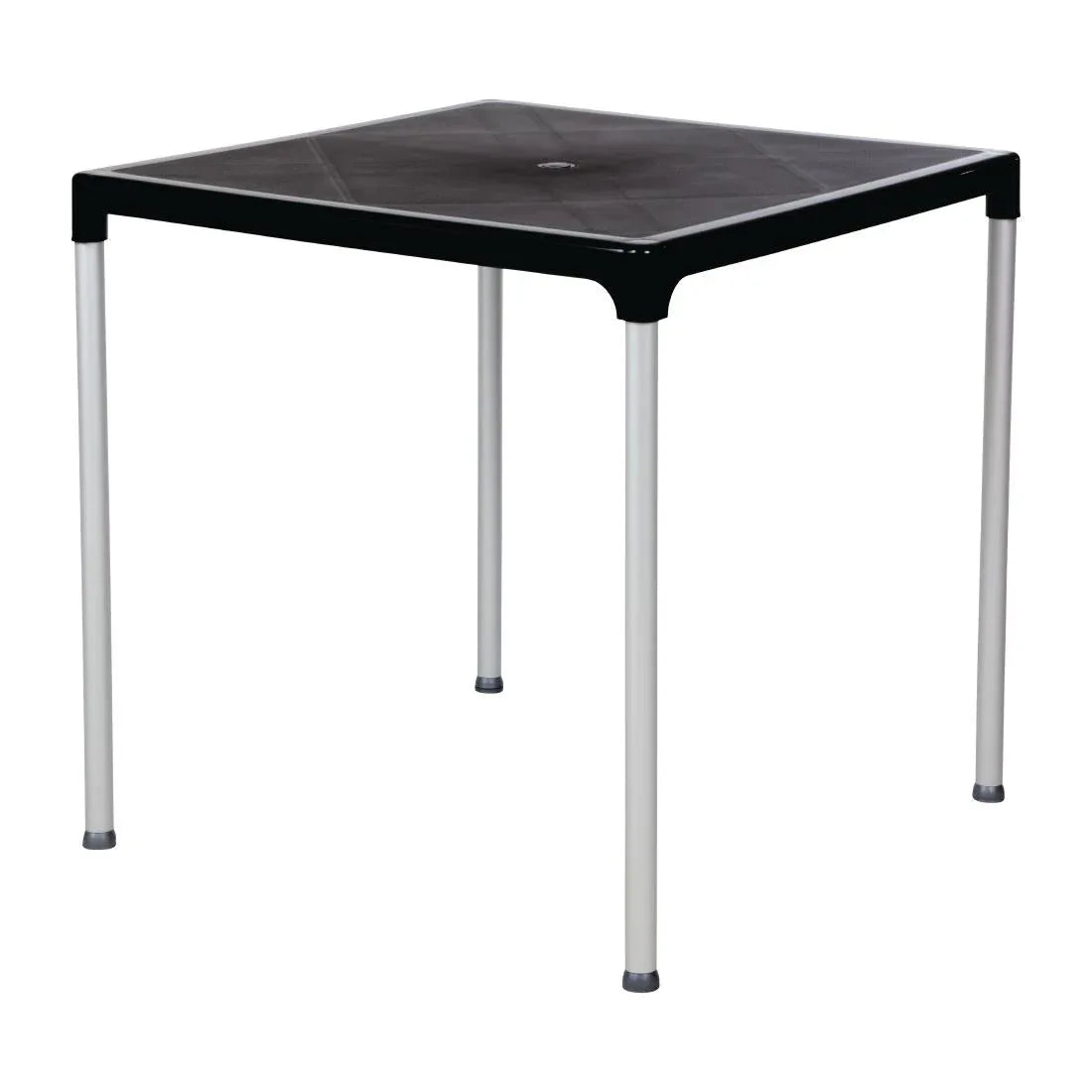 GJ970 Bolero Black Square Table with Aluminium Legs 750mm - JD Catering Equipment Solutions Ltd