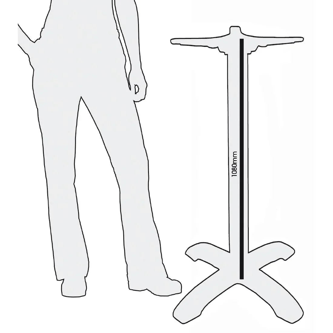 CR478 Bolero Cast Iron Poseur Table Leg Base - JD Catering Equipment Solutions Ltd