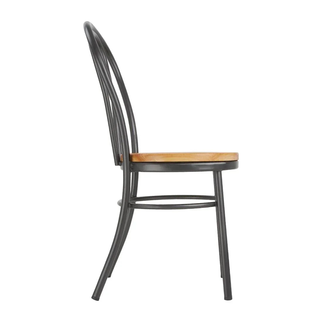 DC178 Bolero Clarisse Side Chairs Metallic Grey (Pack of 2) DC178 - JD Catering Equipment Solutions Ltd