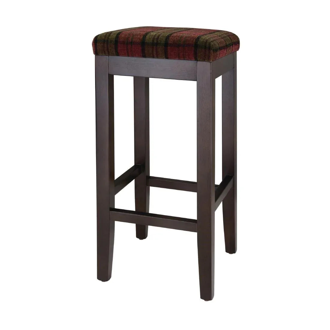 DC825 Bolero Dale High Stool Claret Tartan (Single) - JD Catering Equipment Solutions Ltd