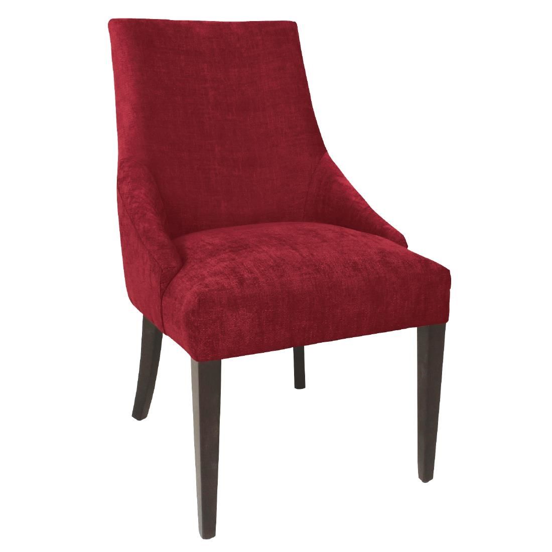 Bolero Dark Red Finesse Dining Chairs (Pack of 2) JD Catering Equipment Solutions Ltd