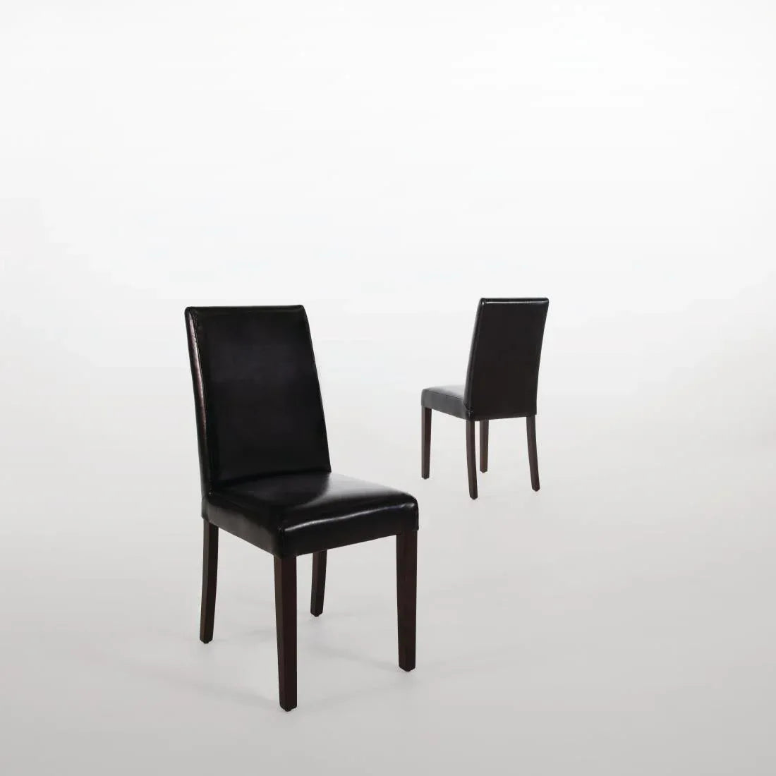 GF954 Bolero Faux Leather Dining Chair Black (Box 2) - JD Catering Equipment Solutions Ltd