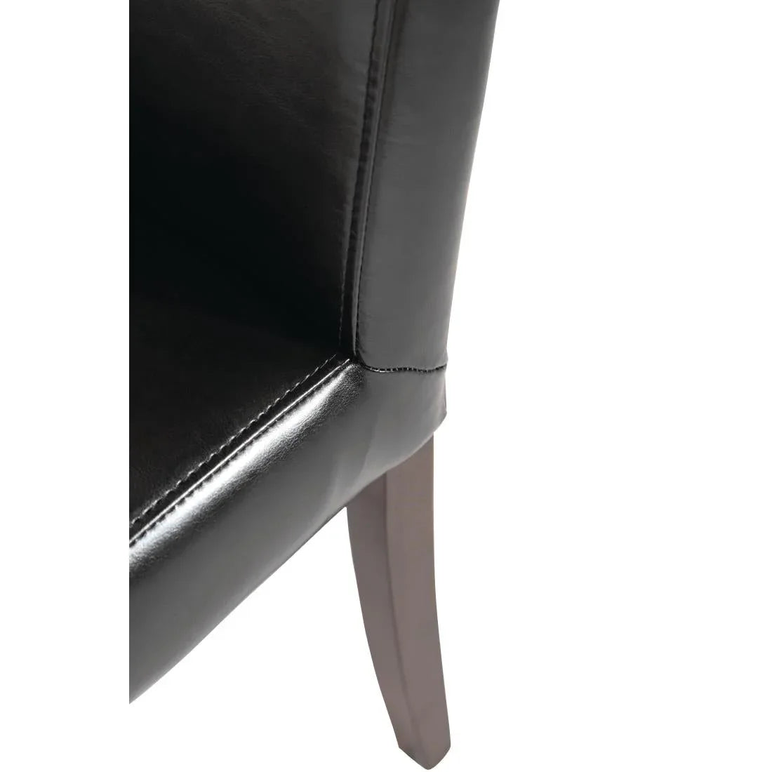 GF954 Bolero Faux Leather Dining Chair Black (Box 2) - JD Catering Equipment Solutions Ltd