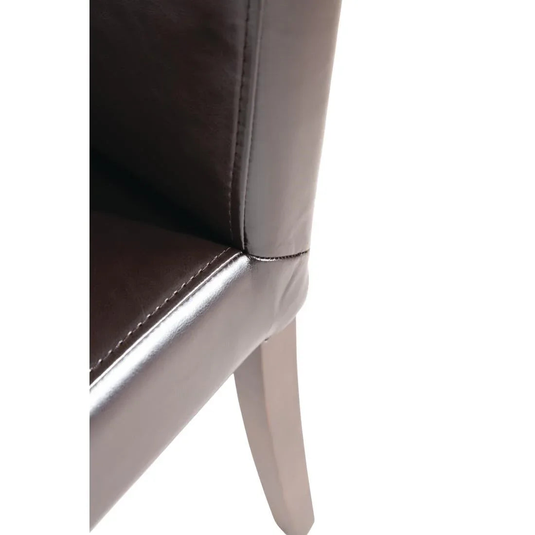GF955 Bolero Faux Leather Dining Chair Dark Brown (Box 2) - JD Catering Equipment Solutions Ltd